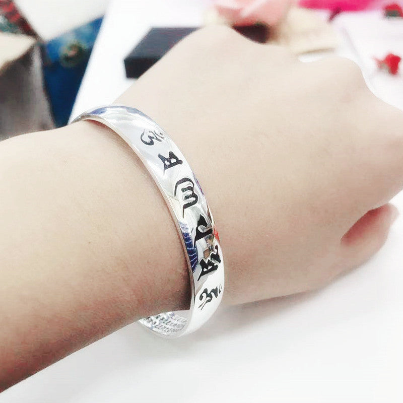 Argent Bracelet vintage fait main