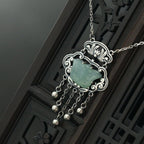 Argent Collier magnifique au style unique