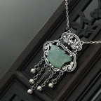 Argent Collier magnifique au style unique