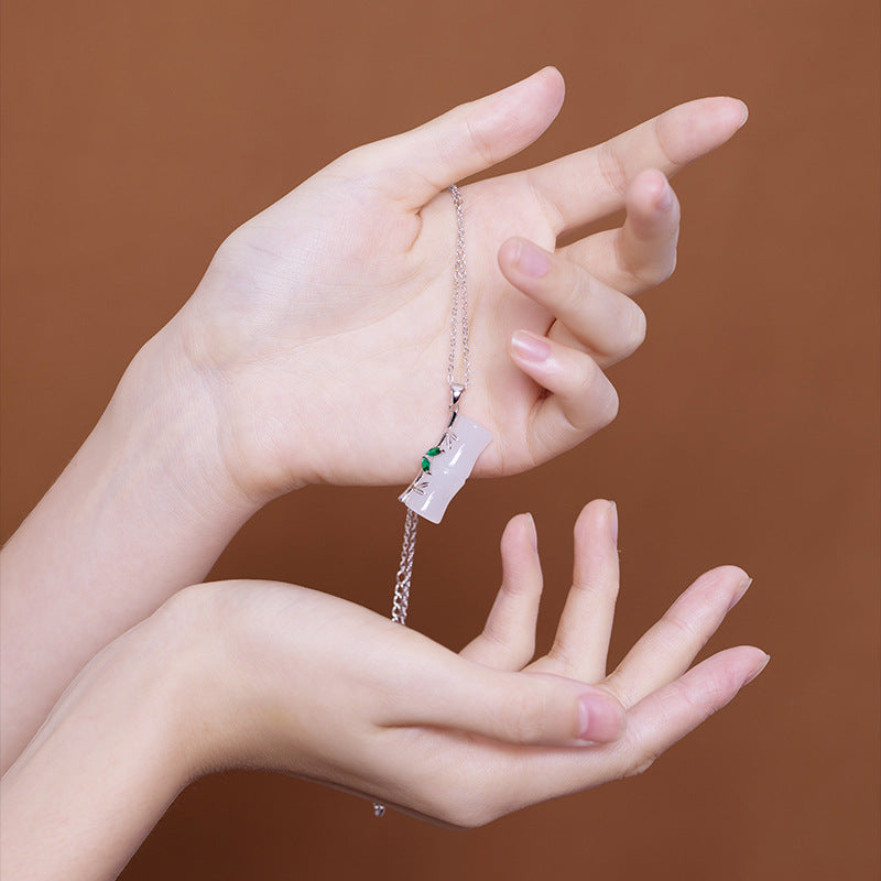 Argent Collier vintage fait main