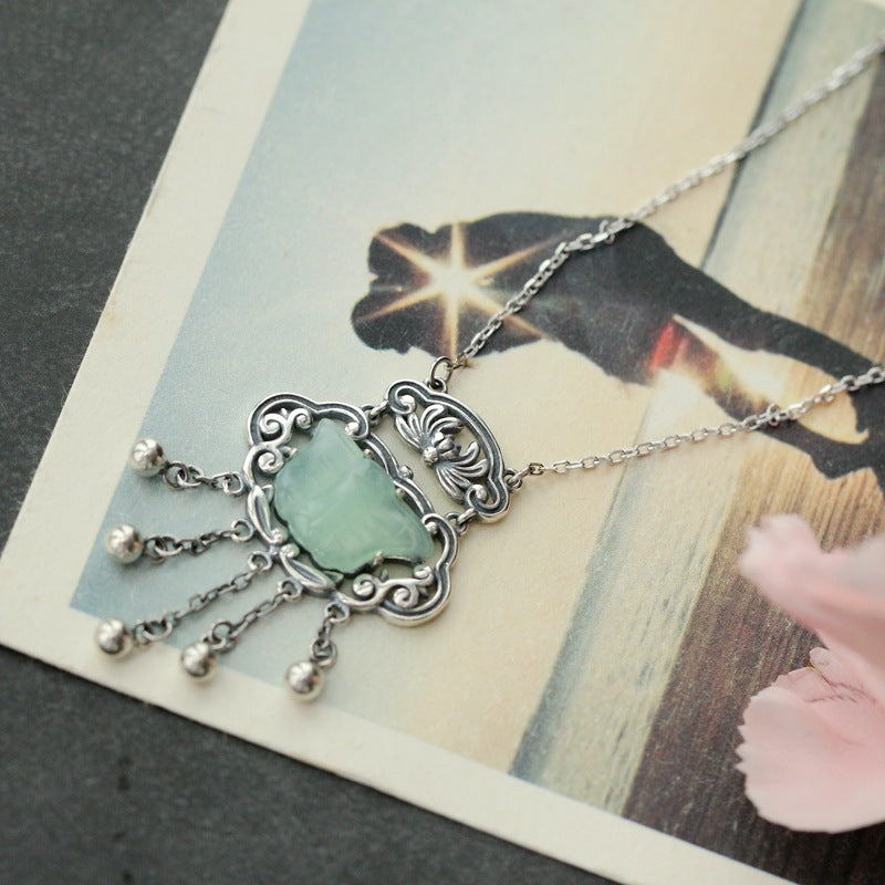 Argent Collier magnifique au style unique