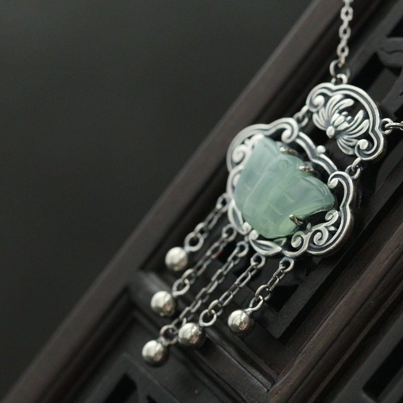 Argent Collier magnifique au style unique