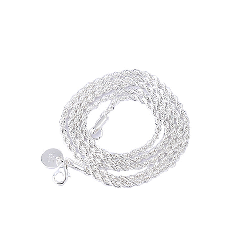 Argent Collier vintage fait main