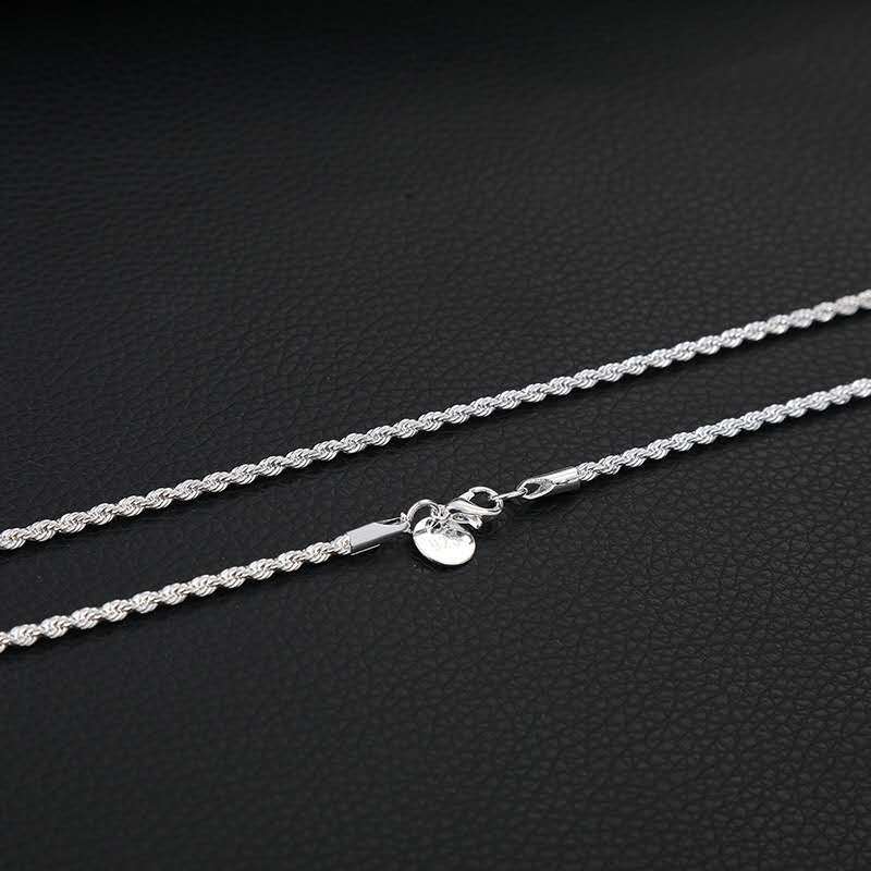 Argent Collier vintage fait main