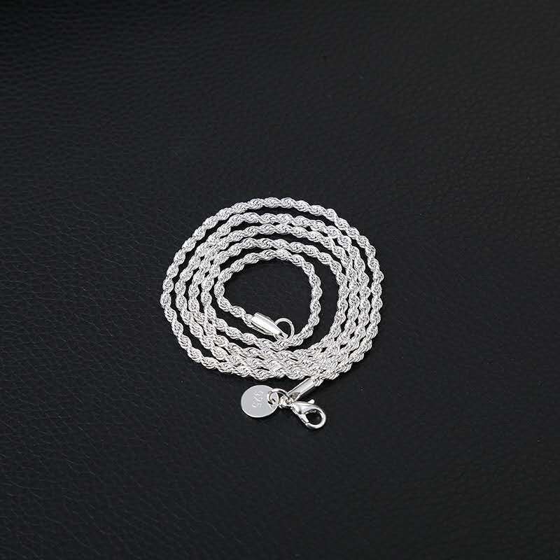 Argent Collier vintage fait main