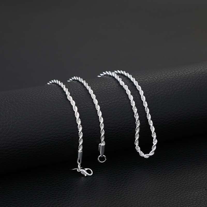 Argent Collier vintage fait main