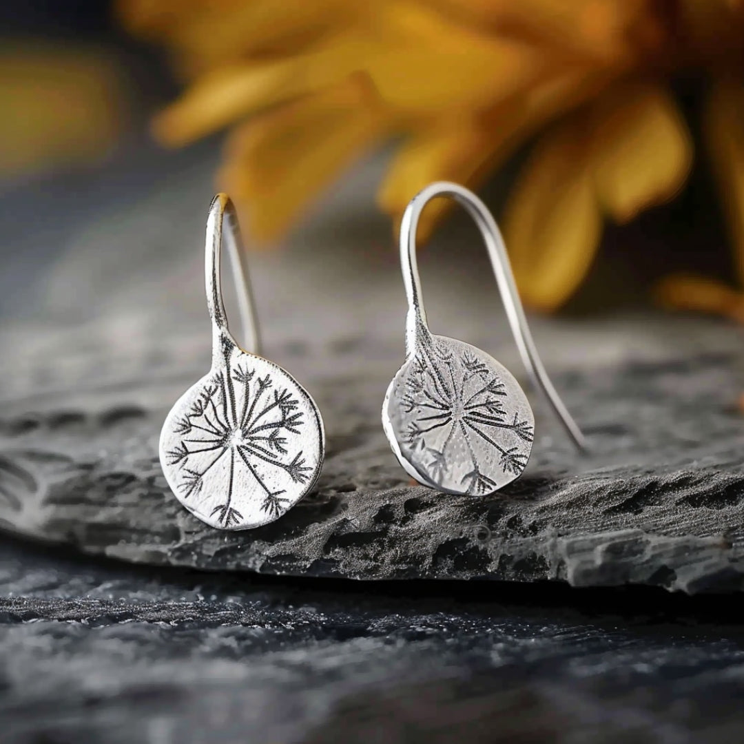 Argent Boucle d'oreille artisanal délicat
