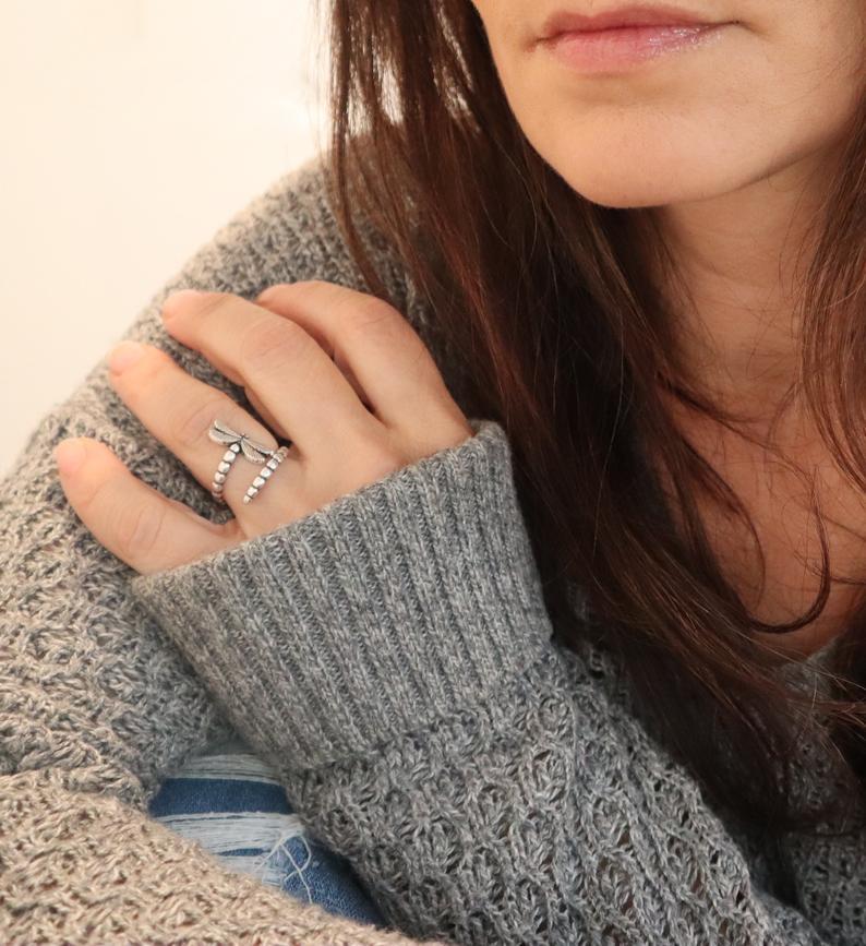 Argent Bague artisanal délicat