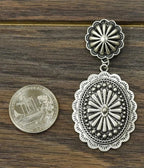 Argent Boucle d'oreille artisanal délicat