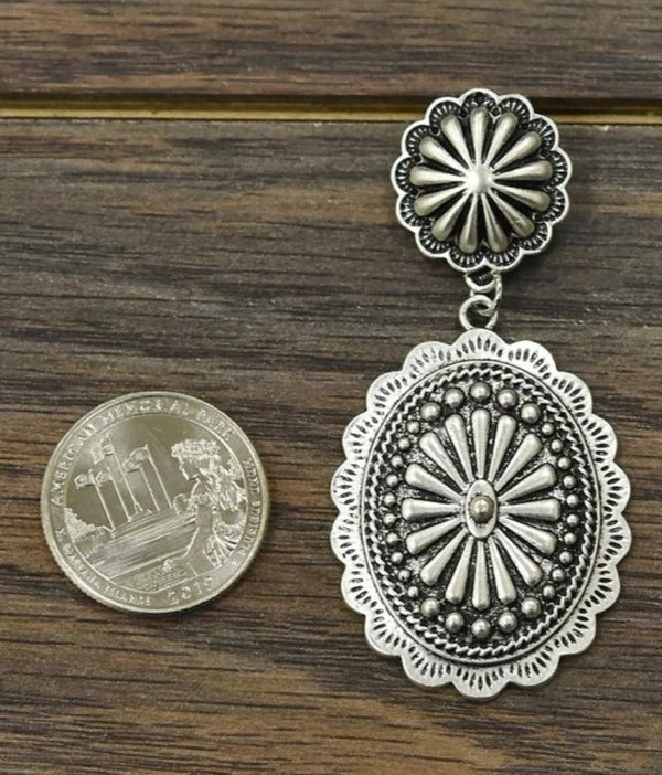 Argent Boucle d'oreille artisanal délicat