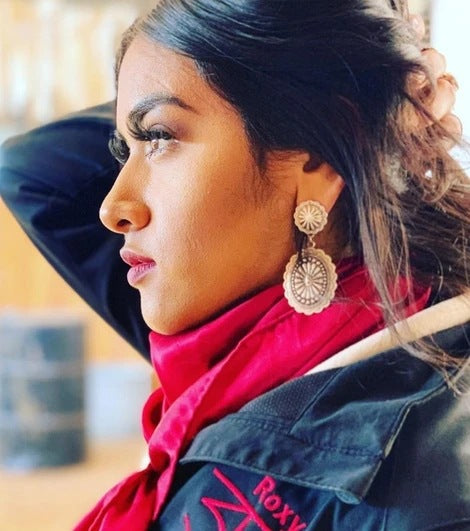 Argent Boucle d'oreille artisanal délicat