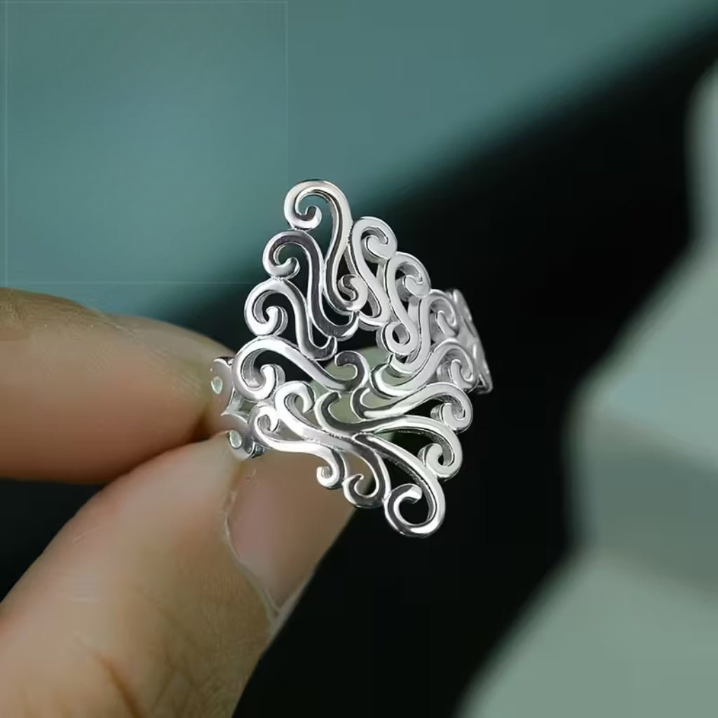 Argent Bague artisanal délicat
