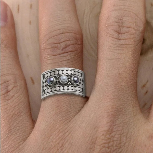 Perle Bague romantique pour moments spéciaux