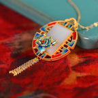 Argent Collier vintage fait main