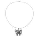 Argent Collier vintage fait main