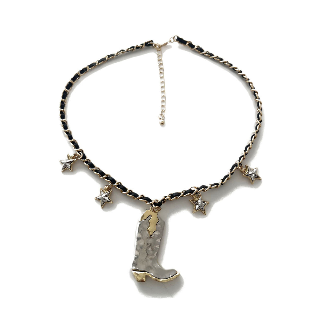 Argent Collier magnifique au style unique