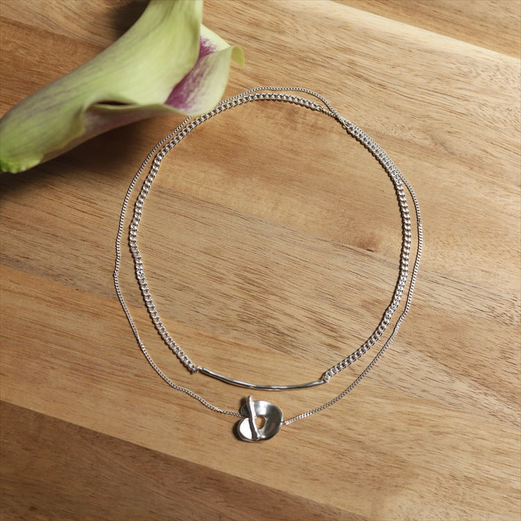 Argent Collier vintage fait main