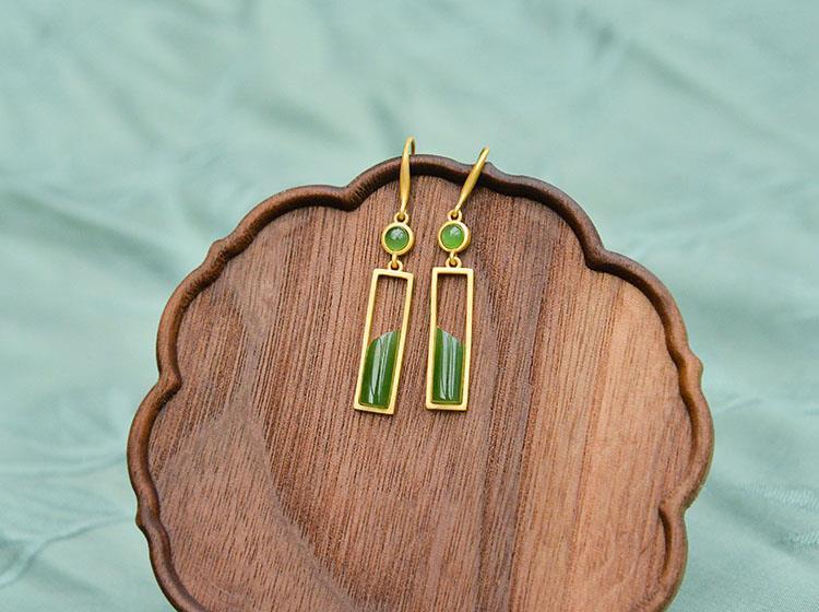 Argent Boucle d'oreille artisanal délicat