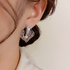 Argent Boucle d'oreille artisanal délicat