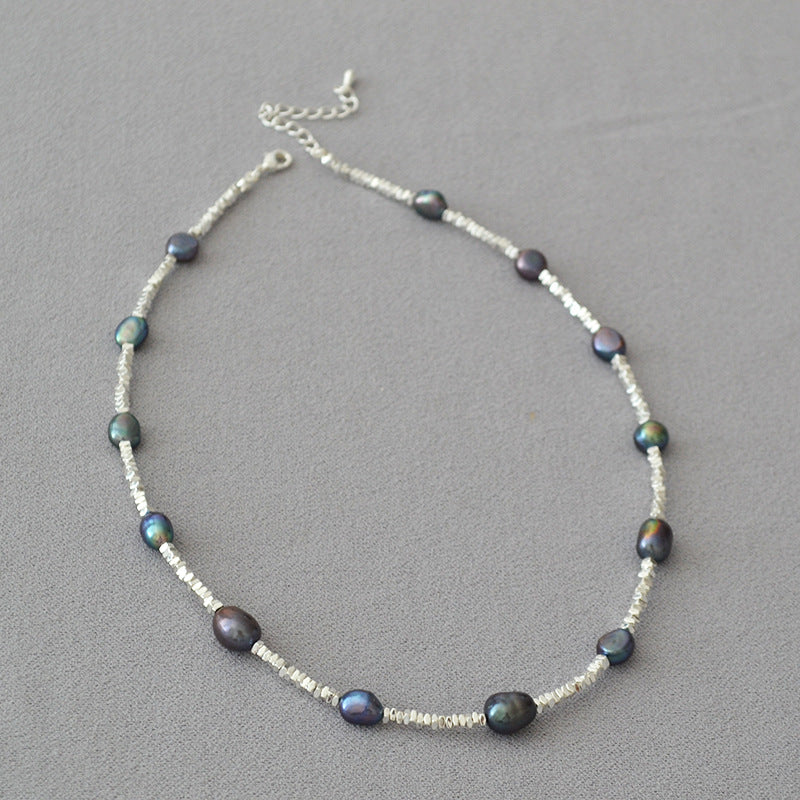 Argent Collier magnifique au style unique