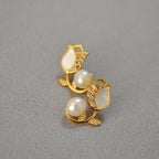 Argent Boucle d'oreille artisanal délicat