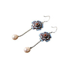 Argent Boucle d'oreille artisanal délicat