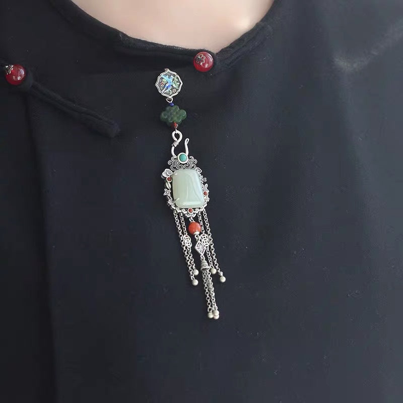 Argent Collier vintage fait main