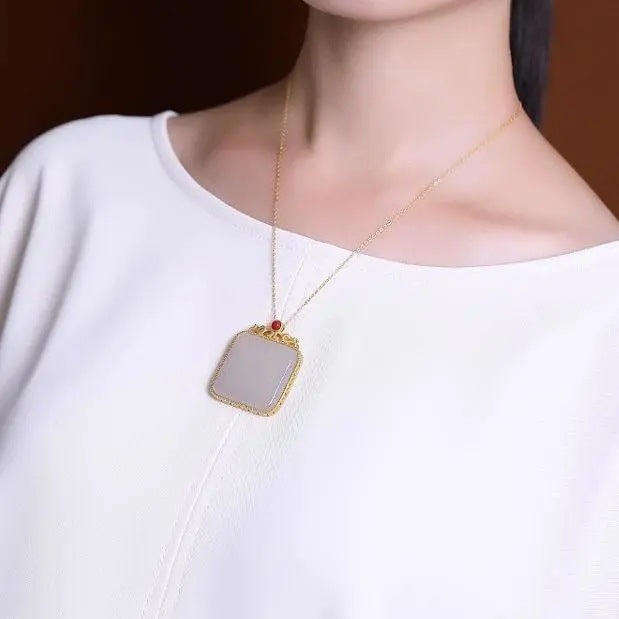 Argent Collier vintage fait main