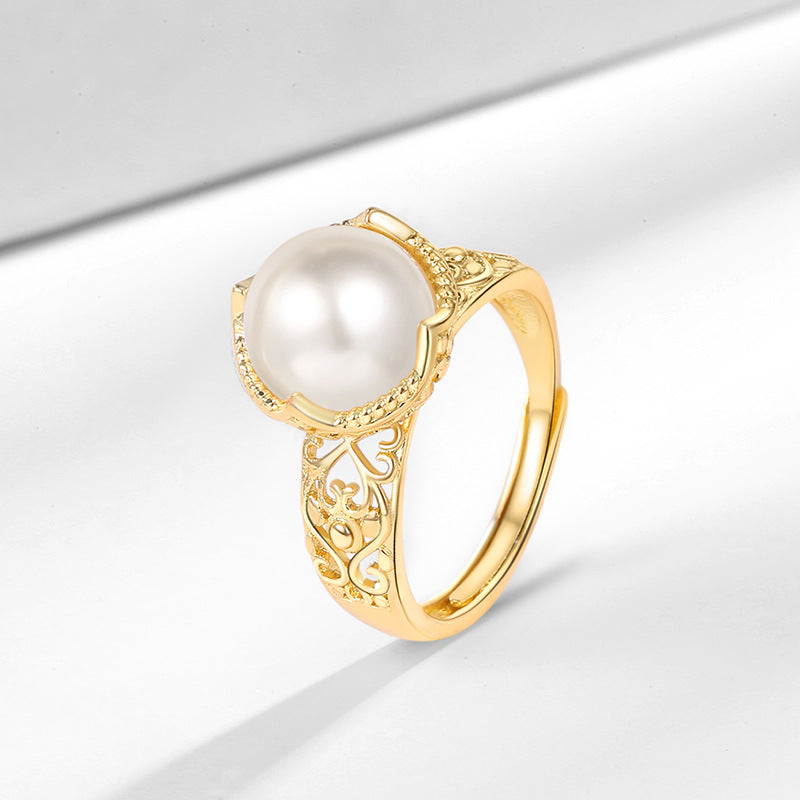 Perle Bague magnifique au style unique