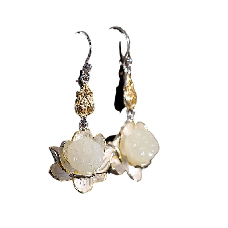 Argent Boucle d'oreille artisanal délicat