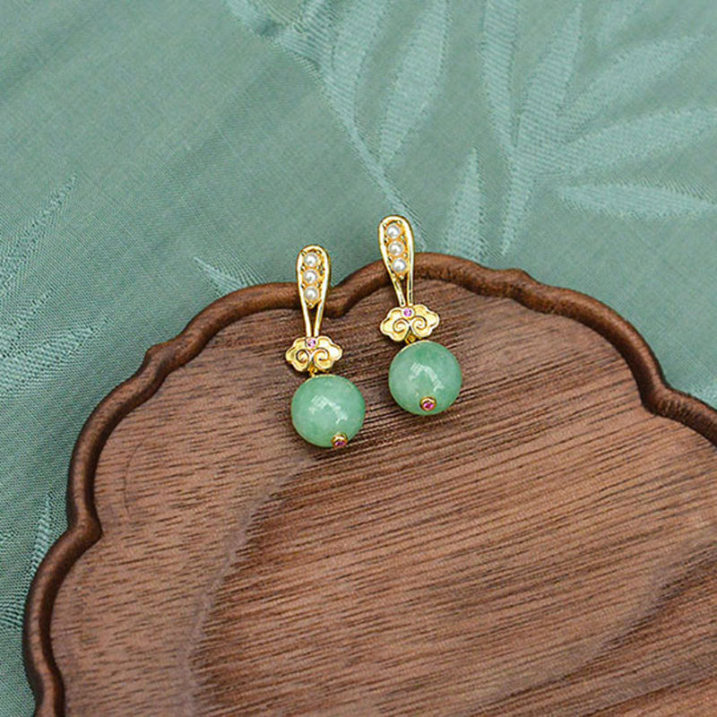 Argent Boucle d'oreille artisanal délicat