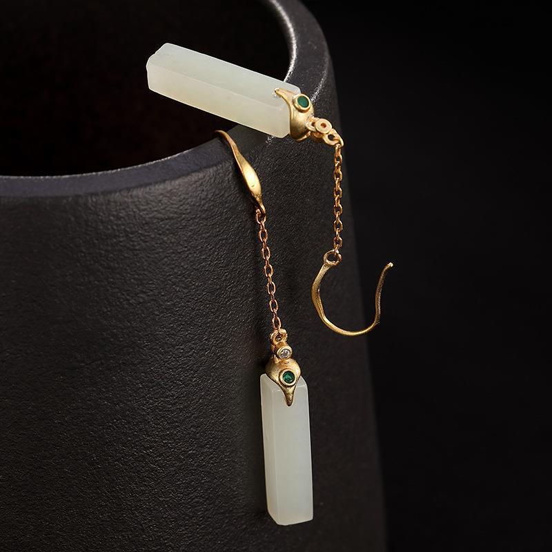 Argent Boucle d'oreille artisanal délicat