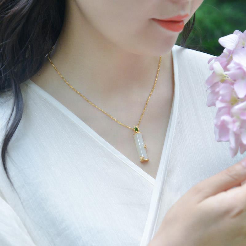 Argent Collier vintage fait main