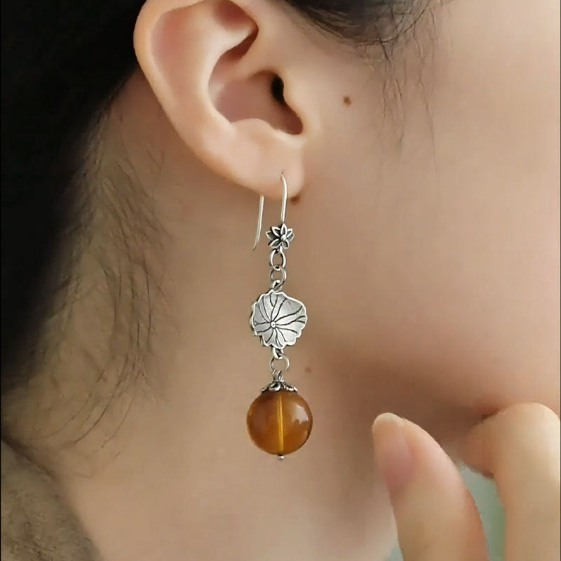 Argent Boucle d'oreille artisanal délicat