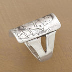 Argent Bague artisanal délicat