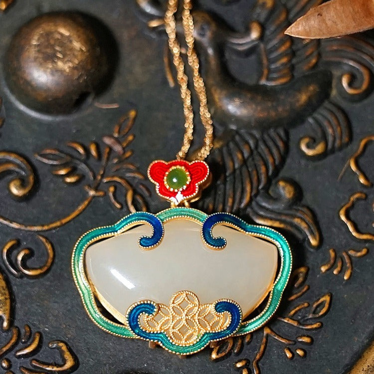 Argent Collier vintage fait main