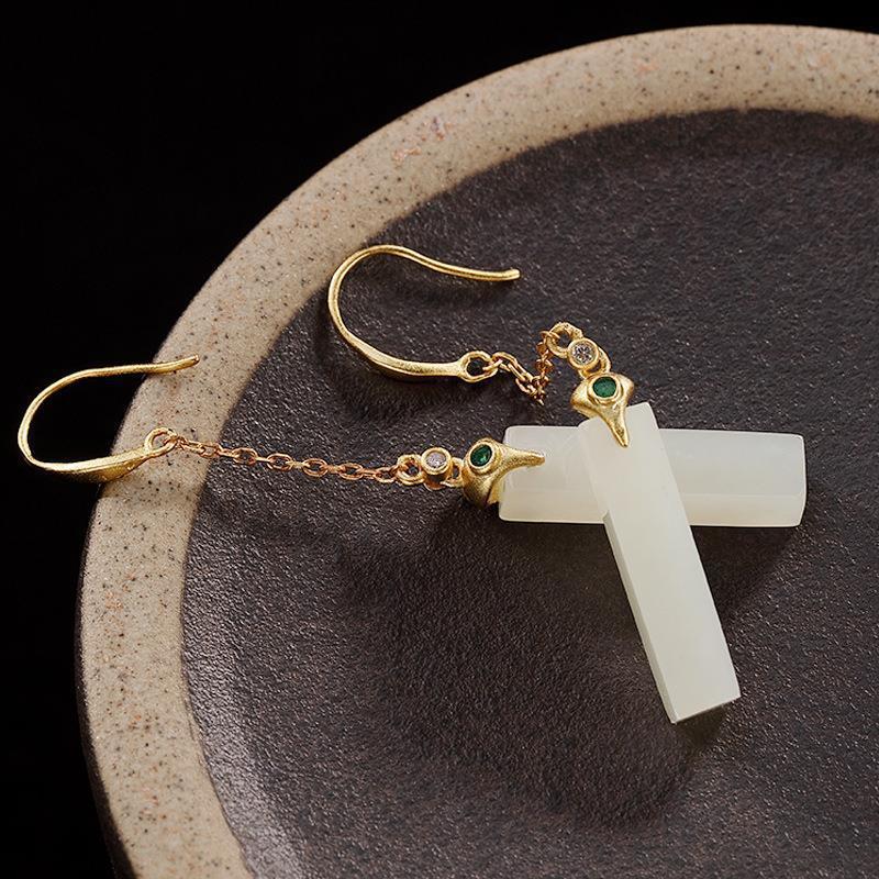 Argent Boucle d'oreille artisanal délicat