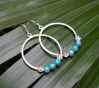 Argent Boucle d'oreille artisanal délicat