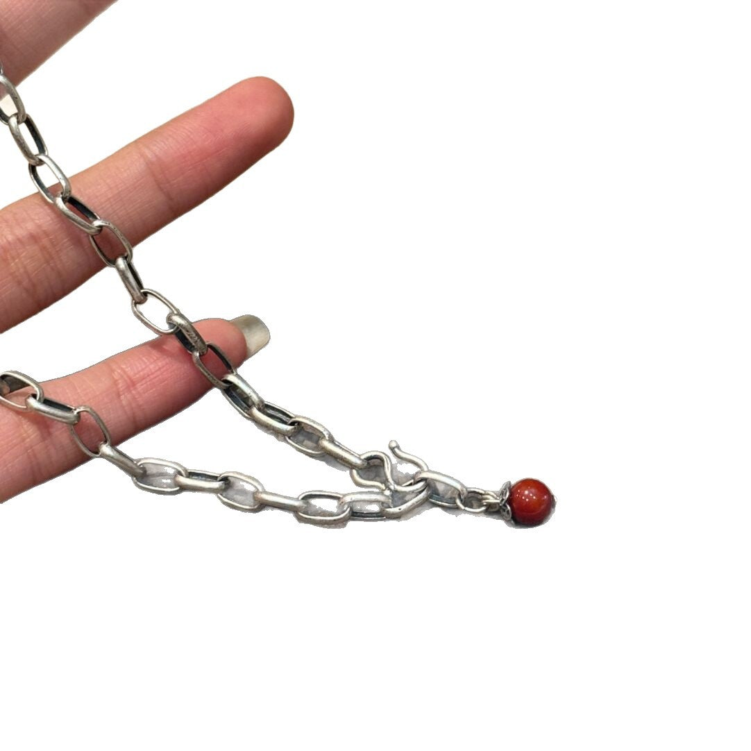 Argent Collier magnifique au style unique