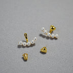 Argent Boucle d'oreille artisanal délicat