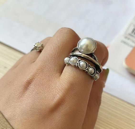 Perle Bague magnifique au style unique