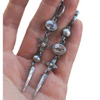 Argent Boucle d'oreille artisanal délicat