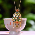 Argent Collier magnifique au style unique