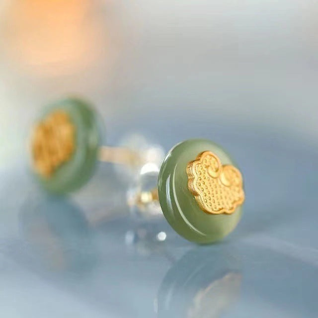 Argent Boucle d'oreille artisanal délicat