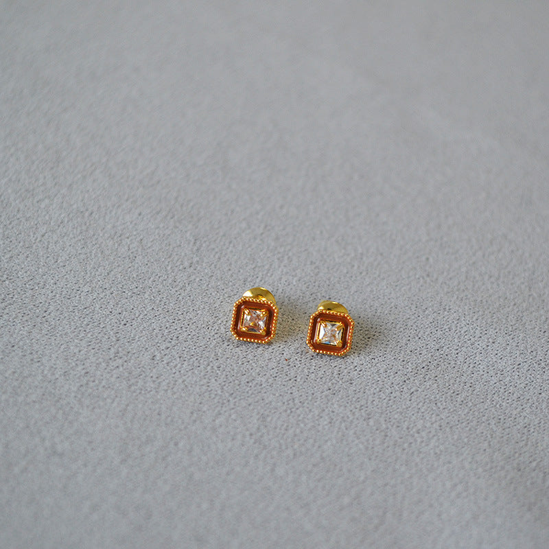 Argent Boucle d'oreille artisanal délicat