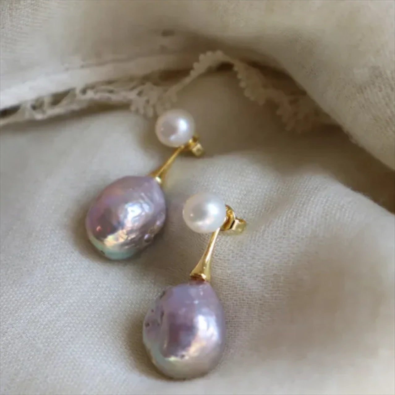 Argent Boucle d'oreille artisanal délicat