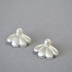 Argent Boucle d'oreille artisanal délicat