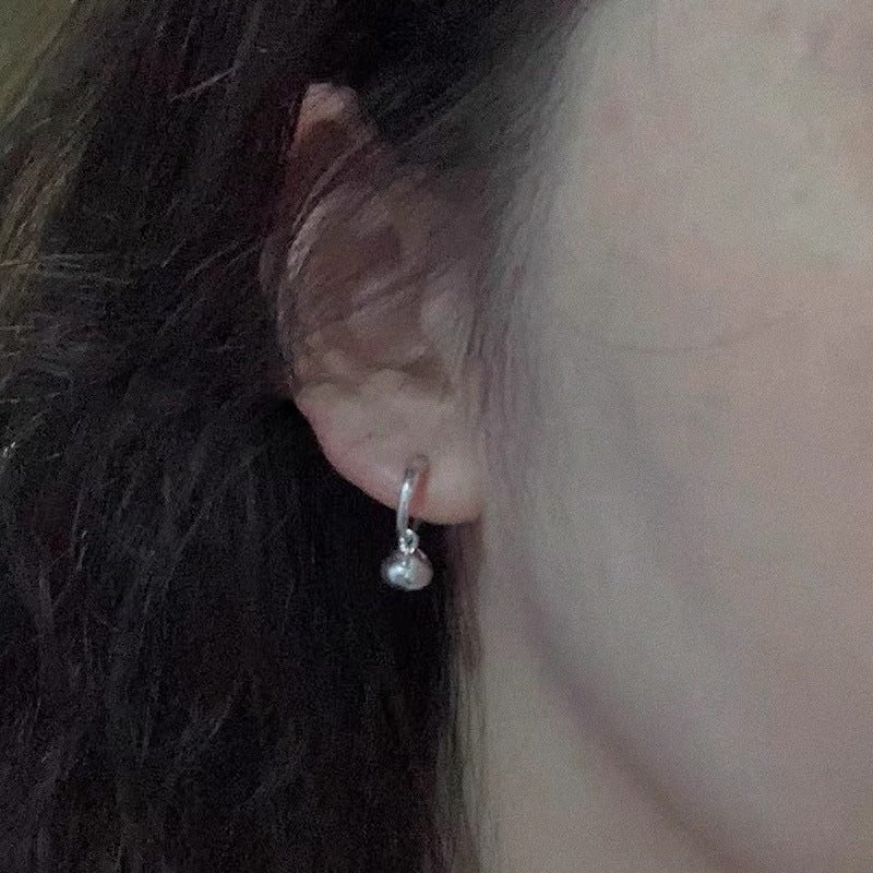 Argent Boucle d'oreille artisanal délicat