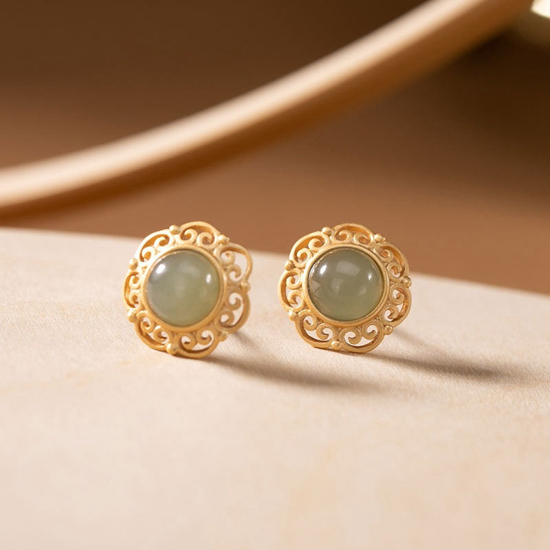 Argent Boucle d'oreille artisanal délicat