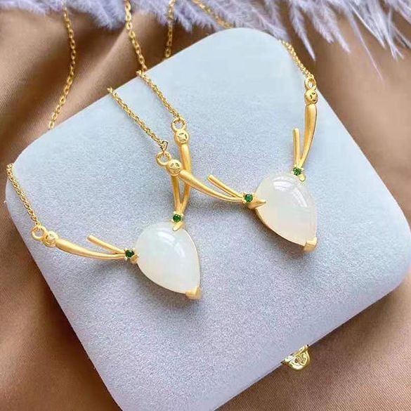 Argent Collier vintage fait main